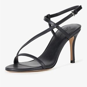 NWT Black Strappy High Heels Stilettos Sandals